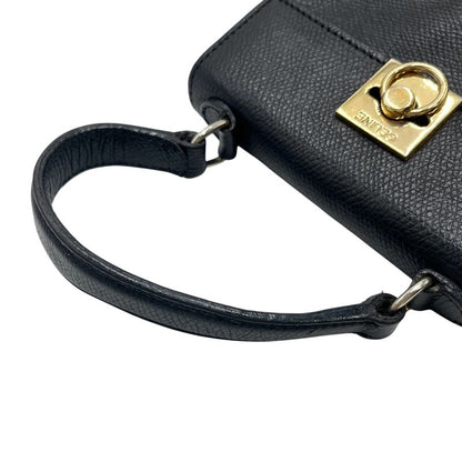 Celine Handbag Leather Gold Hardware Leather Gold Hardware Mini Old Black