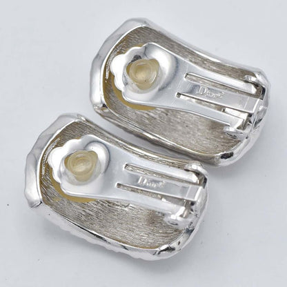 Christian DIOR Earring Trotter Silver Color Accessories Ladies With Box H1744