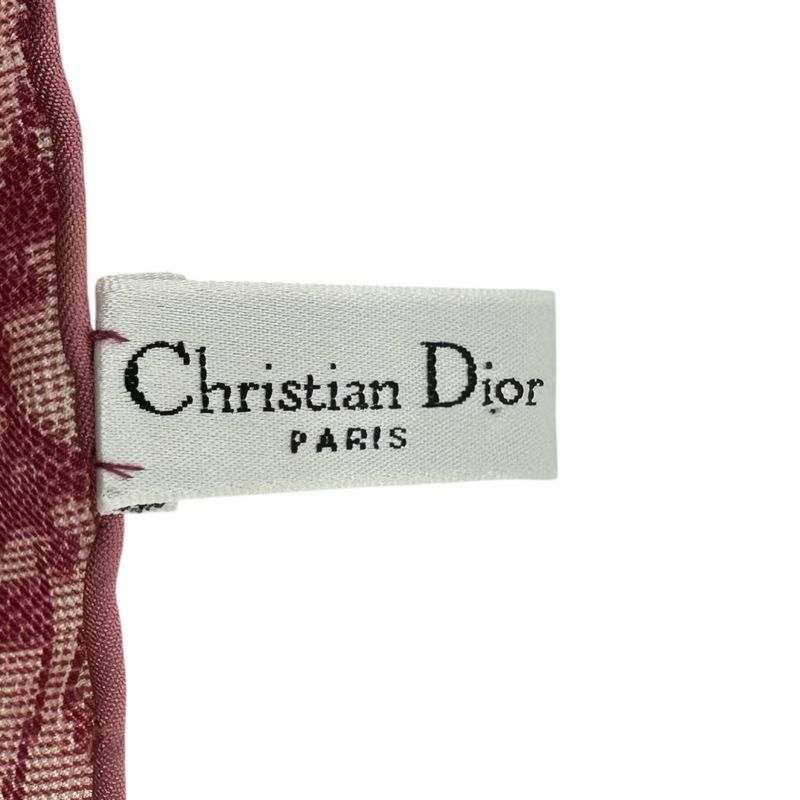 Christian Dior Old Trotter All-Over Pattern Silk Scarf Red