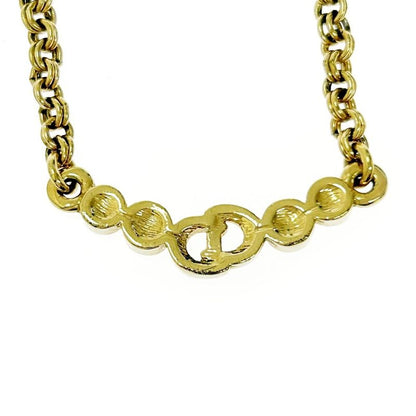 Christian Dior GP Rhinestone CD Logo Necklace Women 376415 Necklace