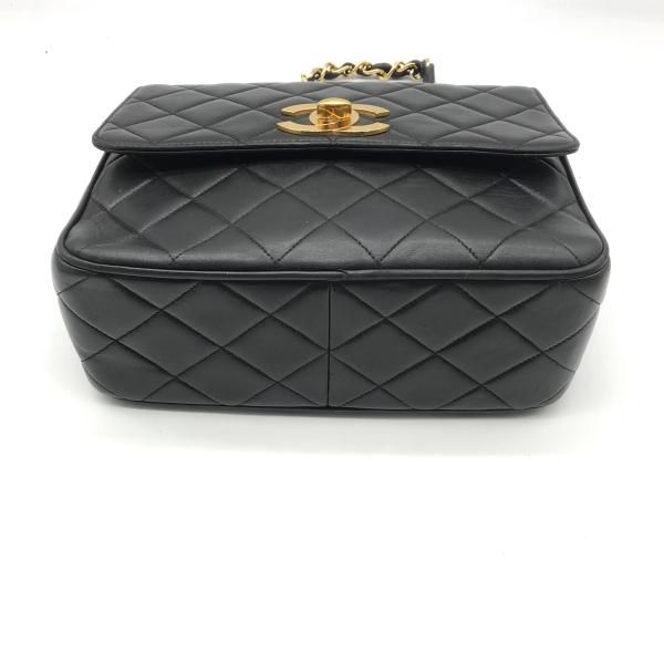 Chanel Quilted Big CC Logo Chain Shoulder Bag Black