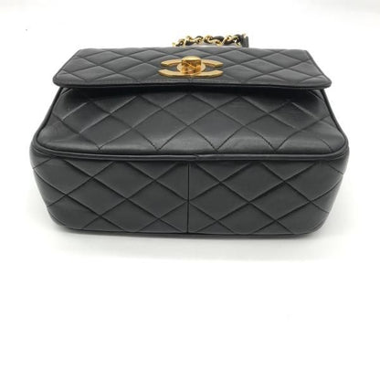 Chanel Quilted Big CC Logo Chain Shoulder Bag Black