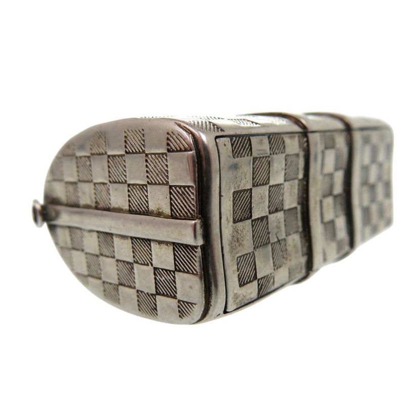 Louis Vuitton The Keepall Charm Damier Key Holder M00023 Metal Silver LV 1158