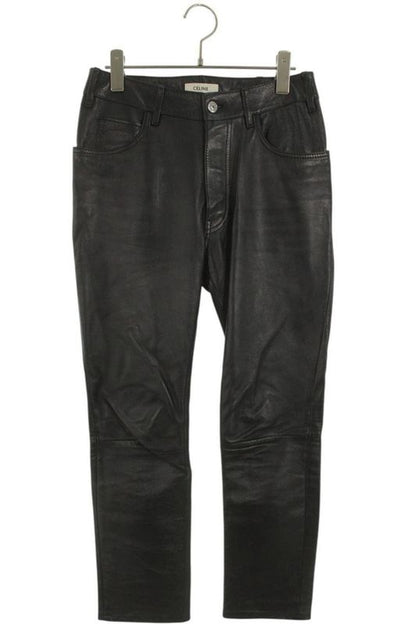 Celine 2g300280d Soft Lambskin Leather Long Pants Men's 44