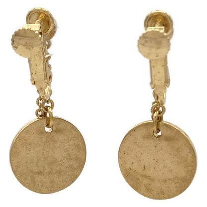 Dior/christian Dior Earrings - Gold And Clear Dior Motif
