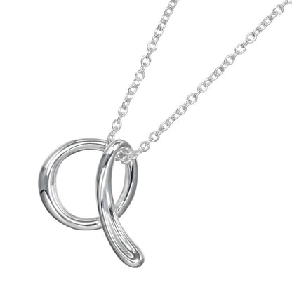 Tiffany & Co Alphabet Letter A Silver 925 Ladies 2.4g Necklace