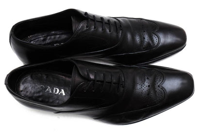 Prada Shoes Business Shoes Business Men Leather Genuine Black 073 Medallion