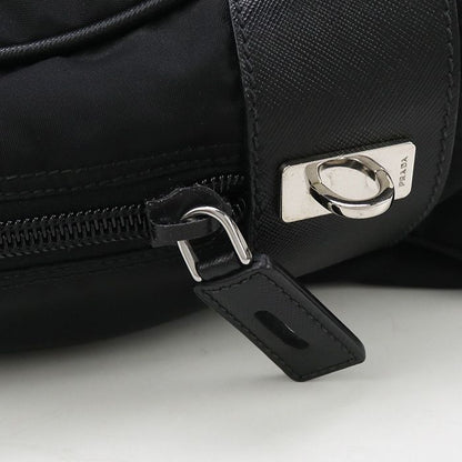 Prada Business Bag Va0702 Briefcase Nylon Saffiano Leather Men's