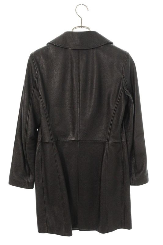 Saint Laurent Paris 405241 Y5mq2 Leather Coat Women 36