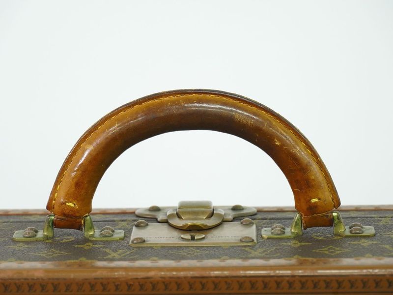 Authentic Louis Vuitton LV Bisten 50 Monogram Trunk Travel Bag Handbag Brown