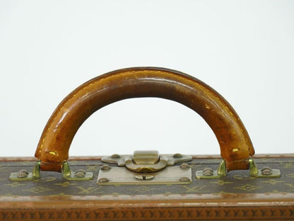 Authentic Louis Vuitton LV Bisten 50 Monogram Trunk Travel Bag Handbag Brown