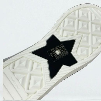 Christian DIOR Walk'n'dior Sneakers Shoes Fabric Leather Navy Unused Socks