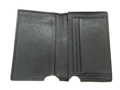 Bvlgari Leather Card Case Card Holder Business Card Holder Men's Black