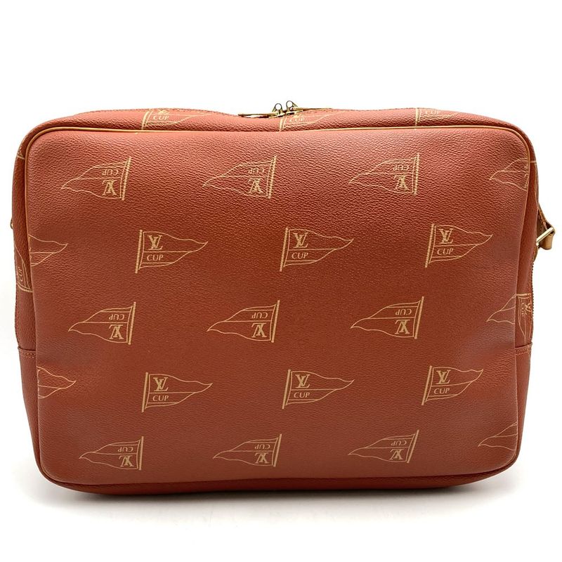 Louis Vuitton M80028 Vuitton Cup Calvi Shoulder Bag PVC Leather Orange Pvc/leath