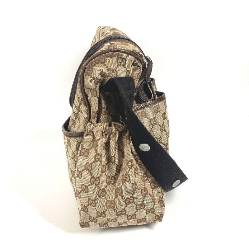 Gucci Shoulder Bag GG Mother's Bag 123326 GG Canvas/leather Beige