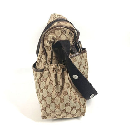 Gucci Shoulder Bag GG Mother's Bag 123326 GG Canvas/leather Beige