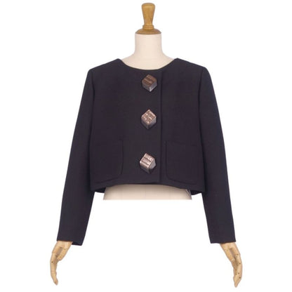 Gucci Jacket Collarless Wool Gabardine Outerwear