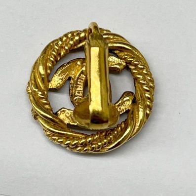 Chanel Earring Cocomark Vintage Round Plated Cocomark Old Product