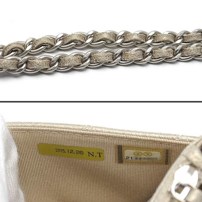 Chanel Matelasse Chain Wallet Leather Gold Shoulder Bag