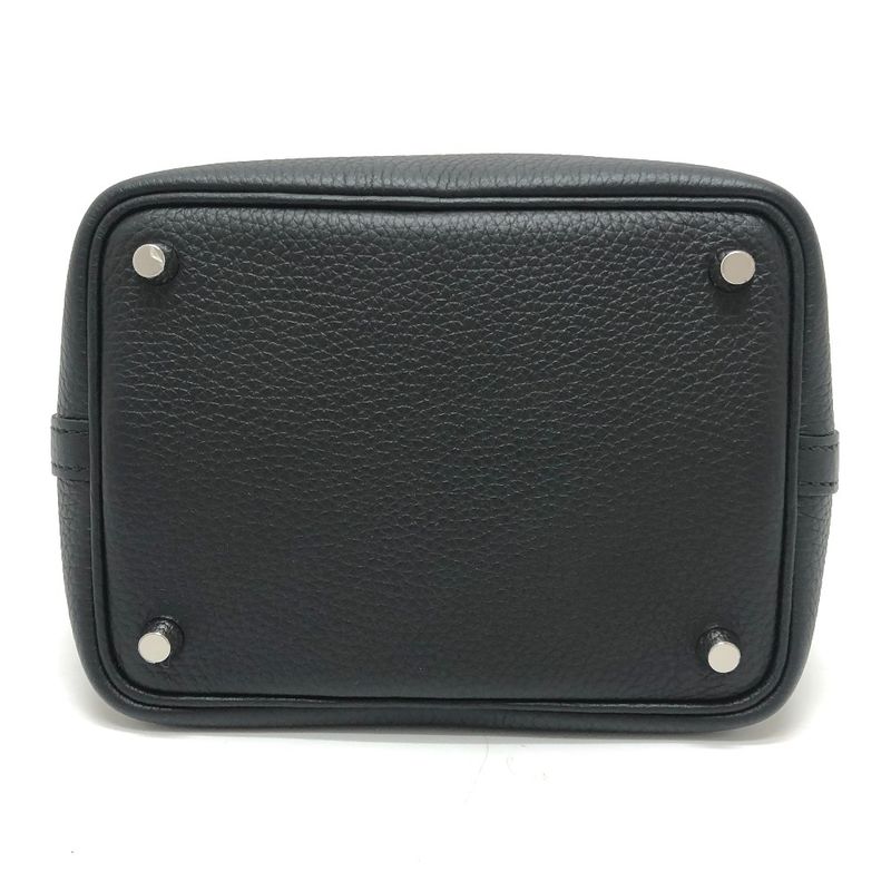 Hermes Handbag Picotin Lock PM Picotin PM Taurillon Clemence Svhardware Black