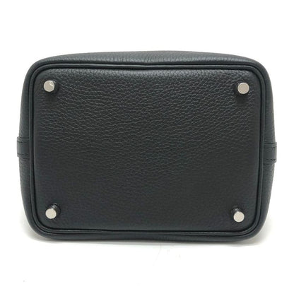Hermes Handbag Picotin Lock PM Picotin PM Taurillon Clemence Svhardware Black