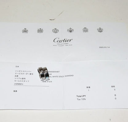Cartier Earrings 18K White Gold Diamond 6P Love Earrings