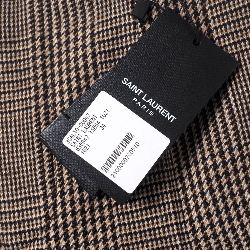 Saint Laurent Paris Pants Size 34 Glen Check Slacks Made In Italy 20250501