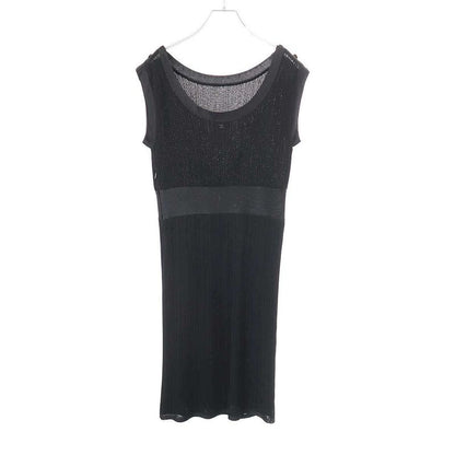Chanel Sleeveless Dress P37549k02416 Black 42