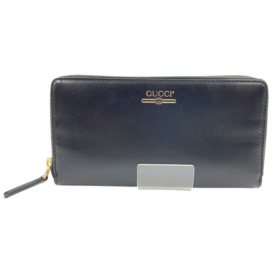 Gucci Logo Zip Around Wallet Round Zipper Long Wallet 547591 Black