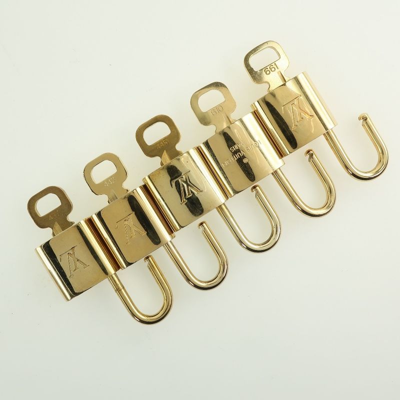 Louis Vuitton Padlock And Keys Set Of 10 Brass Gold Unisex Cadenas