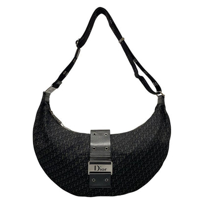 Dior/christian Dior Shoulder Bag Street Chictrotter Black And Gray Leather