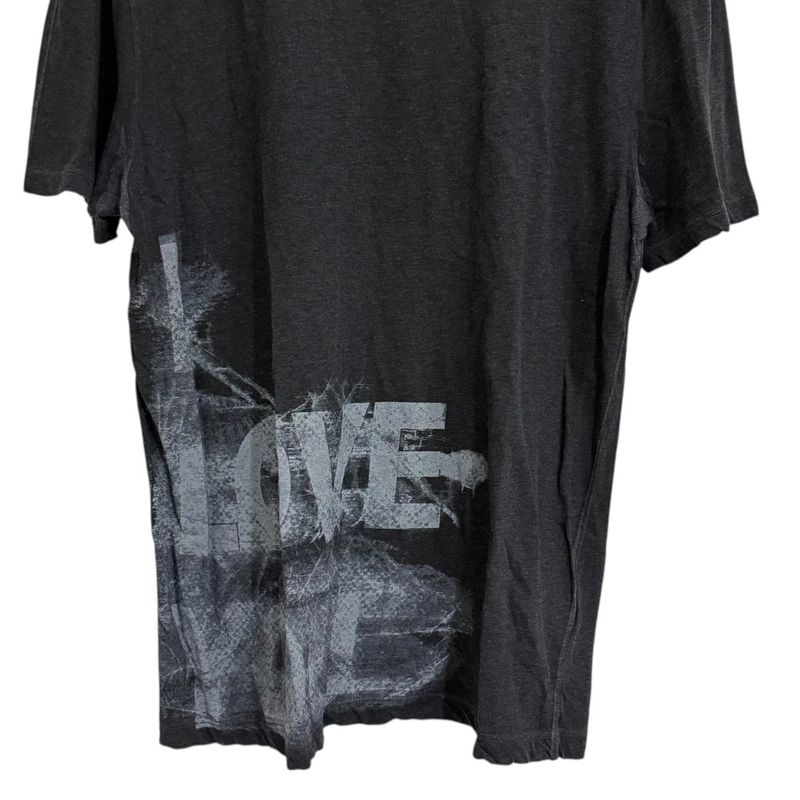 Gucci I Love You Short Sleeve T-Shirt Size XL Charcoal Gray Men's Used