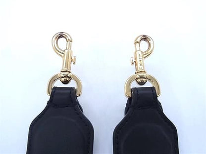 Fendi Leather Shoulder Strap Gold Hardware Women's Black And Gold