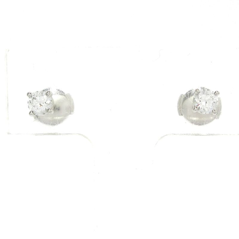 Tiffany & Co Earrings Solitaire Pt950 X Diamonds 2 Total Diamonds (1 Diamond