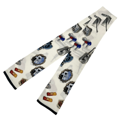 Louis Vuitton Bandeau Silk Scarf White Multicolor Twilli