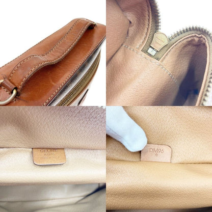 Celine Vanity Bag Macadam Pattern Dm96 Brown Vintage Delivery As Is