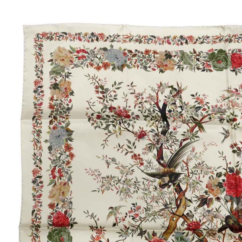 Dior Square Scarf Floral Pattern Beige 25jah090zkdo Women's Accessories