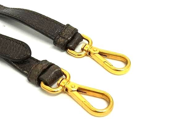 Prada Leather Shoulder Strap For Bag Crossbody Shoulder Men Women Brown Bl8207