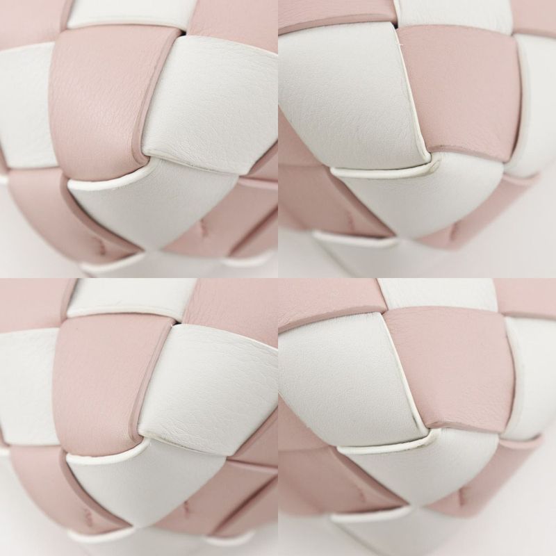 Loewe Woven Basket Small 2WAY Shoulder Calf Pink/white Women's Handbag