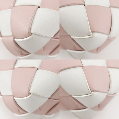 Loewe Woven Basket Small 2WAY Shoulder Calf Pink/white Women's Handbag