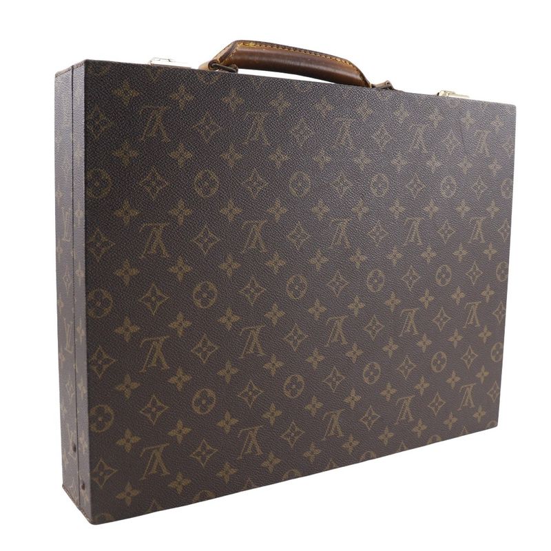 Louis Vuitton Crusher Hard Case Attache Case Monogram Canvas Brown Unisex Trunk