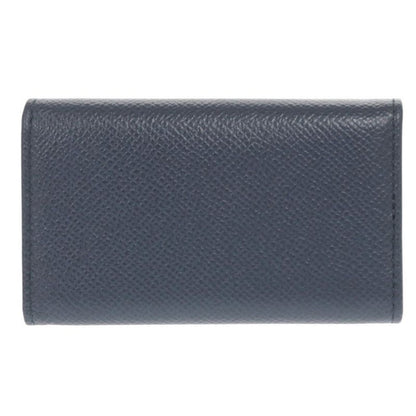 Bulgari Leather Blue 6-ring Key Case Blue 1469 Bvlgari Men's