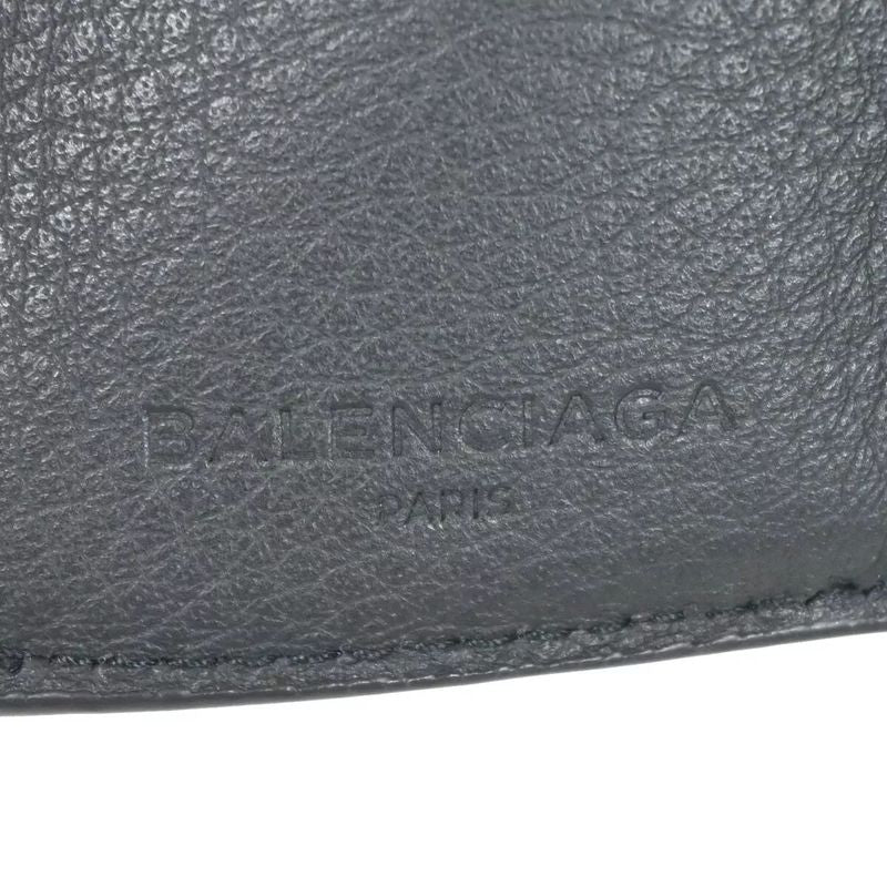 Balenciaga Wallet Trifold Wallet Mini Wallet Gray Leather 67bs134
