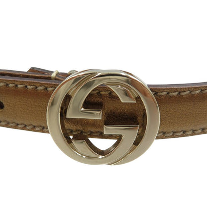Gucci GG Logo 159614 Leather Gold Hardware Gold 85-34 Belt 0976 Gucci