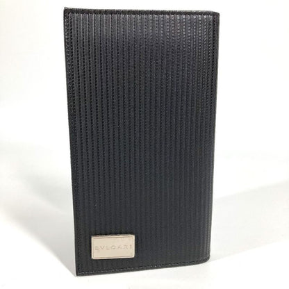 Bvlgari Bulgari Long Wallet Logo Mirelige Pvc/leather Black