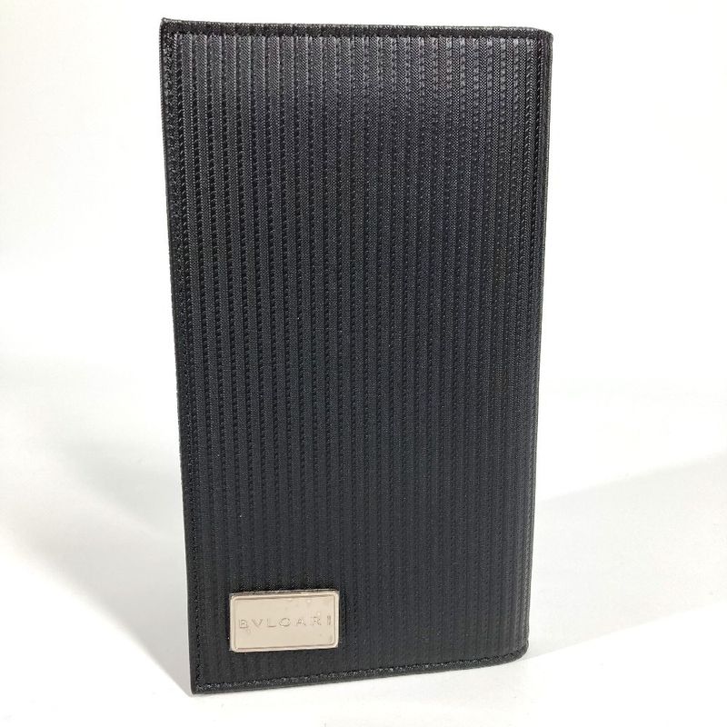 Bvlgari Bulgari Long Wallet Logo Mirelige Pvc/leather Black