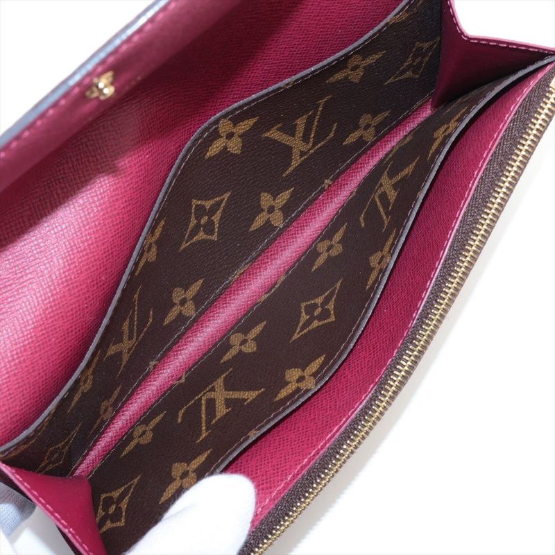 Louis Vuitton Monogram Portefeuille Emilie Zipper Long Wallet M41943 Brown ×