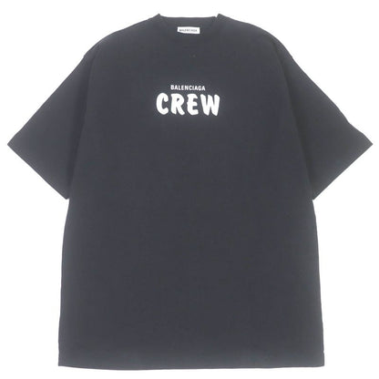 Balenciaga 20SS 620941 100% Cotton CREW Logo Print Short Sleeve Short Sleeve