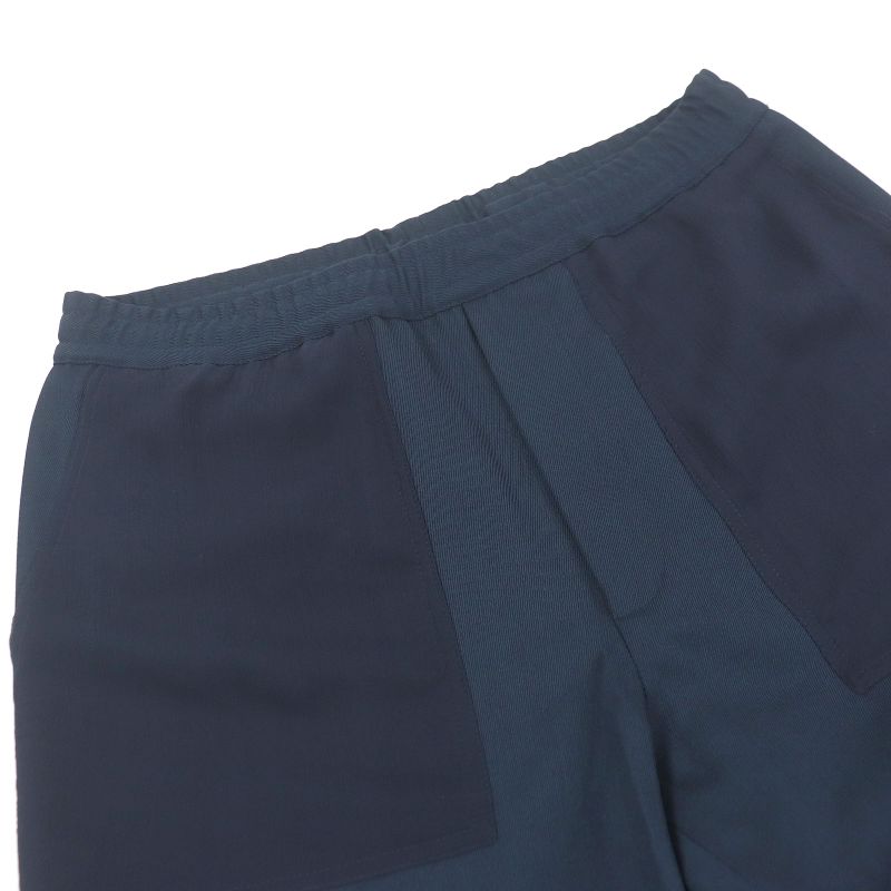 Fendi 2022 Fb0825 FF Logo Hardware Easy Pants Tapered Pants Navy 46 Made In