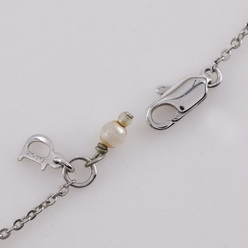 [dior] Christian Dior Star Motif Metal Silver Ladies 7.3g Necklace